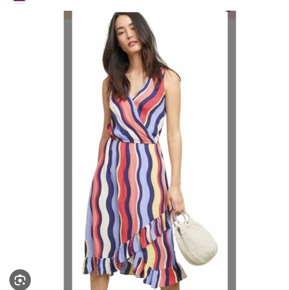 NWOT Plenty by Tracy Reese Asymmetrical Wave Dress - Multicolor SIZE SMALL